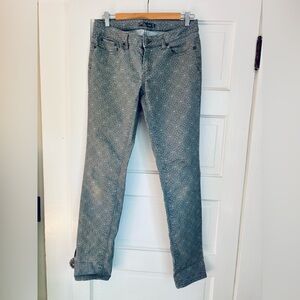 Prana Gray Patterned Jeans Women's 8
